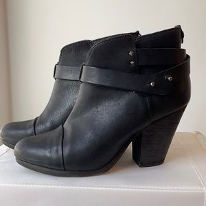 Rag & Bone Harrow Ankle Boots Black Leather